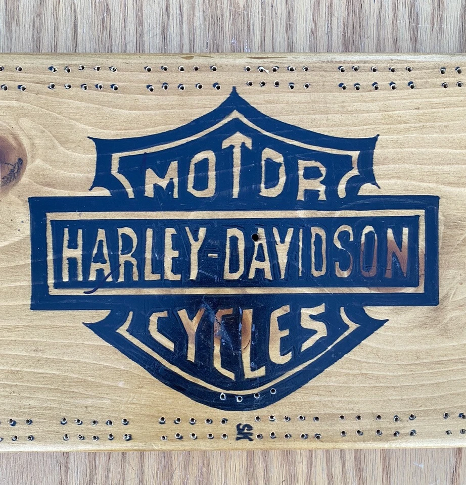 ~ HECHO A MANO ~ Único en su clase ~ Harley Davidson Cribbage Board KILLER ~ L👀K ~ Foto 3 de 4