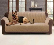 🛋️ Couch Sofa Cover Custom Fit Slipcover – 2 Seater – Dark Flax