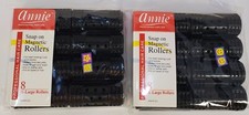 2 packs of ANNIE SNAP ON MAGNETIC ROLLERS 8 X- LARGE ROLLERS 1 1/8" DIAMETER