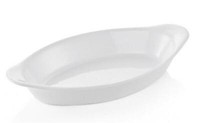 Auflaufformen Oval Porzellan Weiß - 1 StüCk - 31Cm X 16Cm