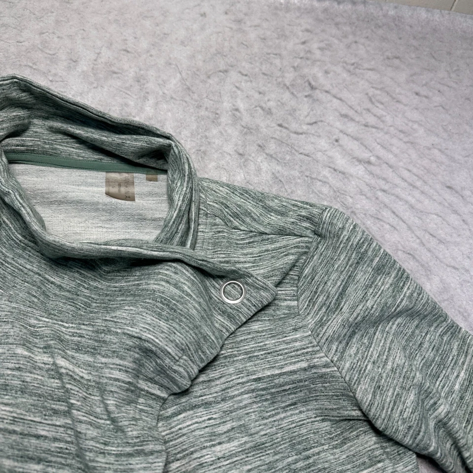 Danskin Terry надежном кардиган свитер вересковый зеленый капот шеи женщин размер маленький S - Изображение 4 из 4