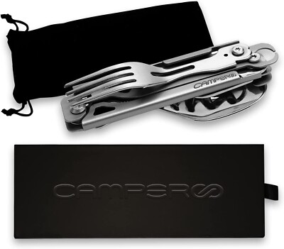 CAMPING UTENSILS SET - CAMPING CUTLERY - TRAVEL UTENSILS WITH CASE   6 in 1
