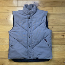 Vintage DOWN COUNTRY Gray Puffer Vest Mens M Down Filled