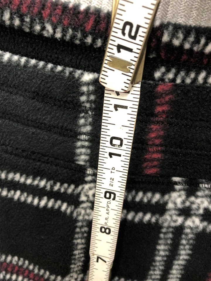 Leggings de vellón Cuddl Duds para mujer talla 1X a cuadros cómodos salón Foto 4 de 4