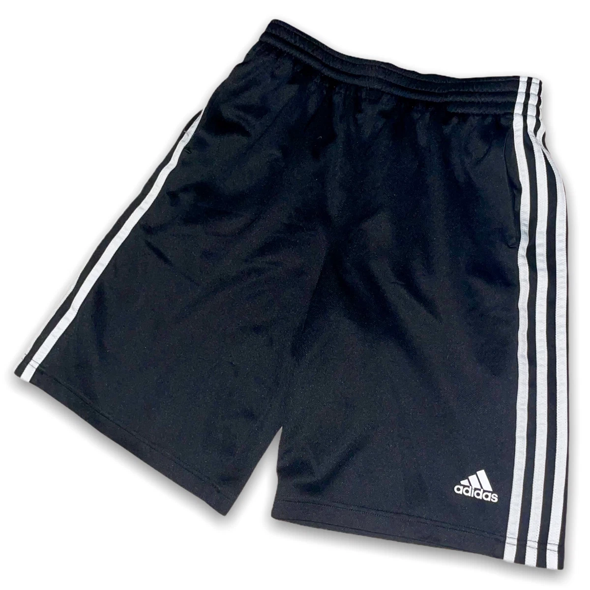 Adidas Basketball Shorts Soft Black White Dazzle Silk YL (Men