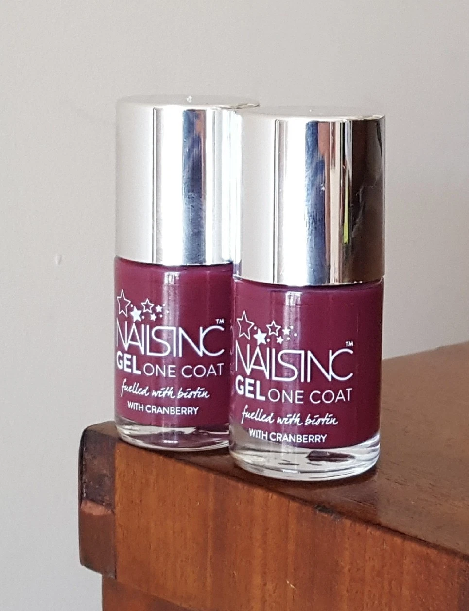 Nails Inc Piccadilly Court Gel One Coat Nail Polish 2 x 10ml (20ml) Cranberry