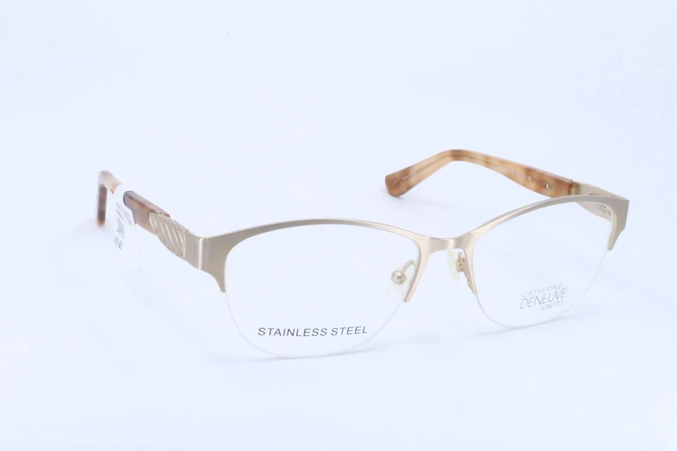 Gafas Catherine Deneuve CD0409 doradas ojo de gato para mujer semi sin montura 52-16-135 Foto 3 de 4