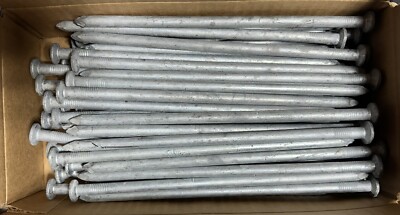 (Qty 58) ~ 19 Lbs Grip-Rite Landscape 10'' Galvanized Nail Spikes 3/8'' Thick