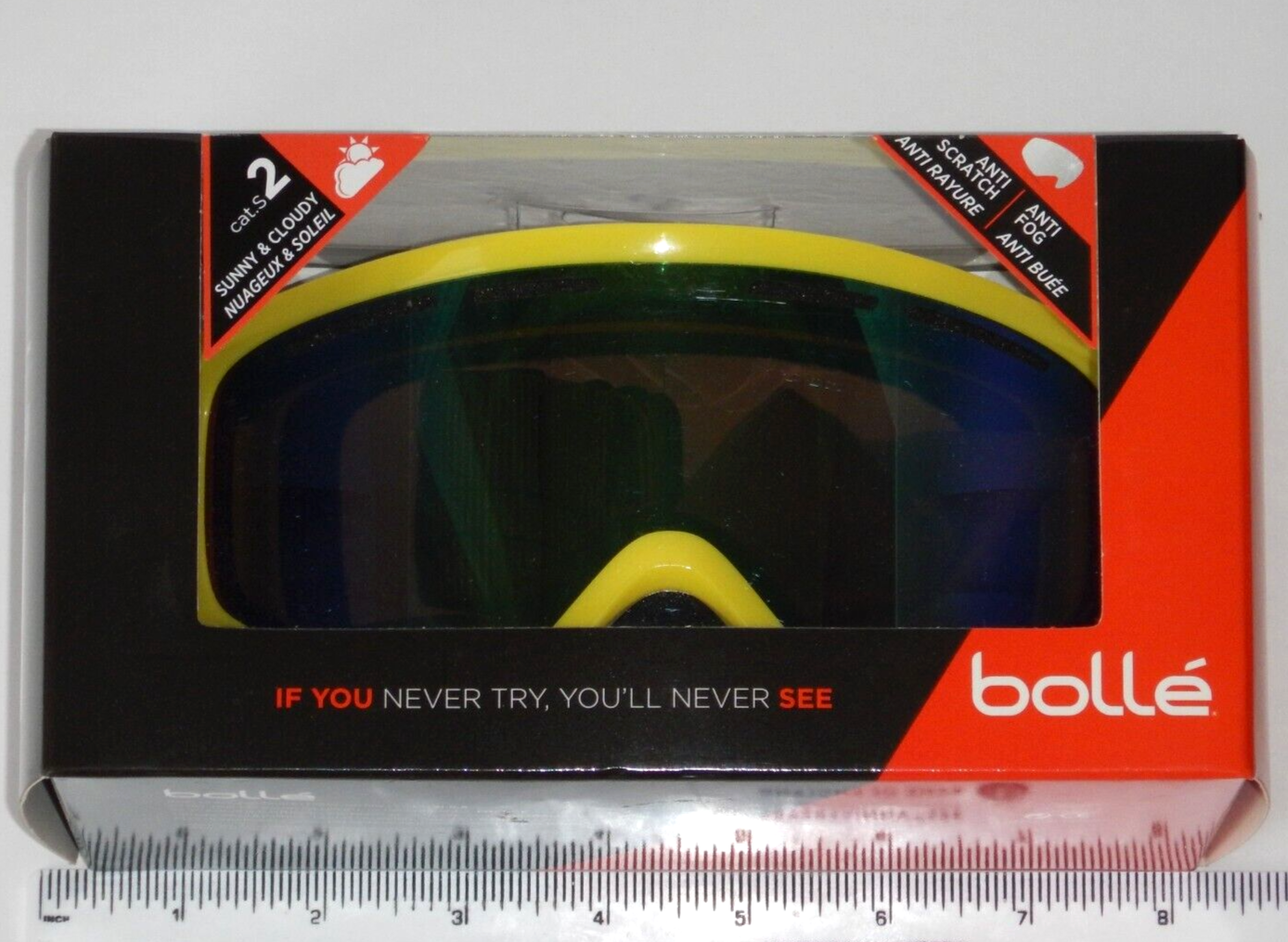 Bolle Ski Goggles 21482 Schuss Shiny Lime Green Emerald Filter Category