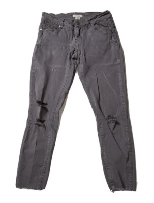Preowned- Blue Asphalt Distressed Slim Skinny Stretch Jeans Womens (Size 0)