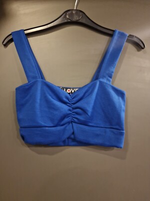 Womens First Love party smart cropped Sleeveless tank Top Size SM next day