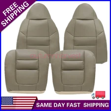 For 2001 Ford F250 F350 Lariat Driver / Passenger Side Leather Seat Cover Tan