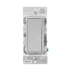 Leviton Decora 300-Watt Slide Single Pole LED 600-Watt Incandescent Light Gray