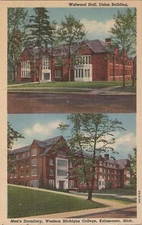 Kalamazoo, MI  - Western Michigan College - Men's Dorm & Walwood Hall - 1940