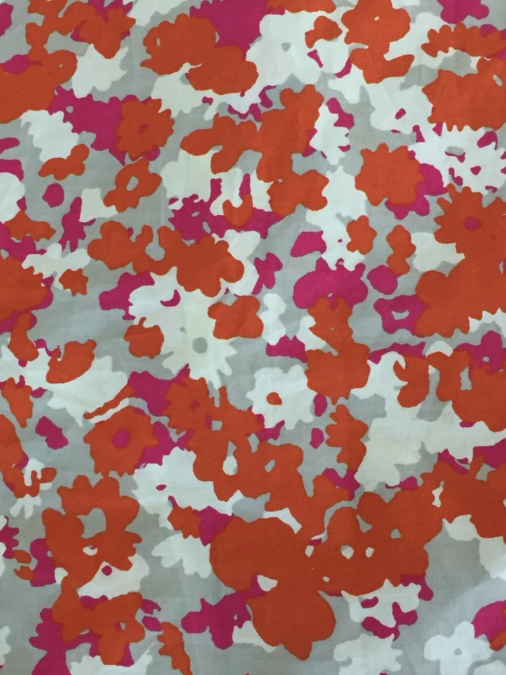 West Elm Euro Cotton Pillow Sham Orange Gray White Abstract Print 26" x 26" - Image 4 of 4