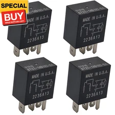 Relay 8T2T-14B192-BA (Set of 4) 12VDC 5 Pins Plug-in Automotive Relay - Reliable