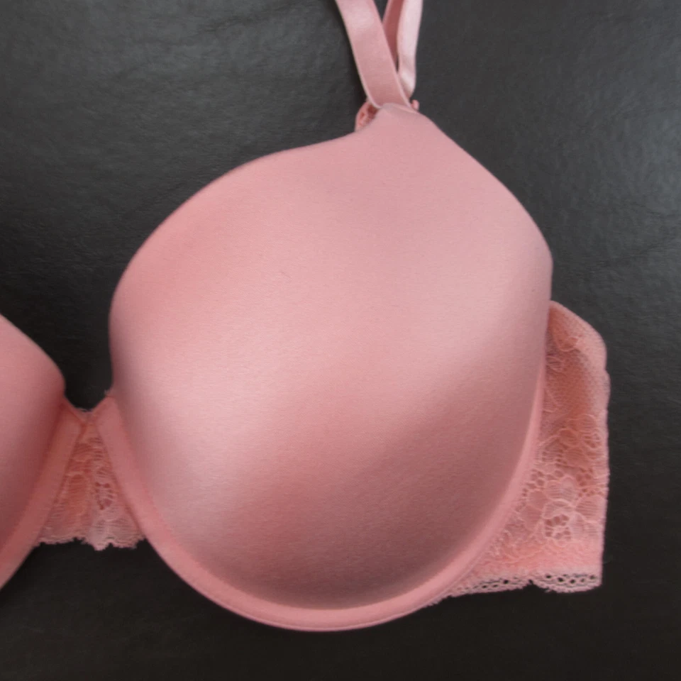 Sujetador Gilligan & O'Malley 36D Rosa Encaje Con Aros Acolchado Cierre Ajustable Espalda Foto 4 de 4