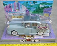 CHEVRON CARS Leo Limo silver & blue 2000 edition NEW in box FREE ship