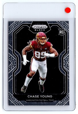 2020 Chronicles Prizm Black Rookie #PB-21 Chase Young (RC) WASHINGTON COMMANDERS
