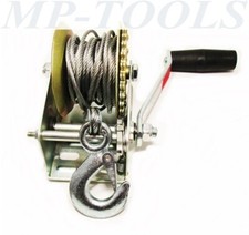 ARGANO 350KG 600LB VERRICELLO PARANCO MANUALE CON FUNE CAVO ACCIAIO 8 MT BARCA