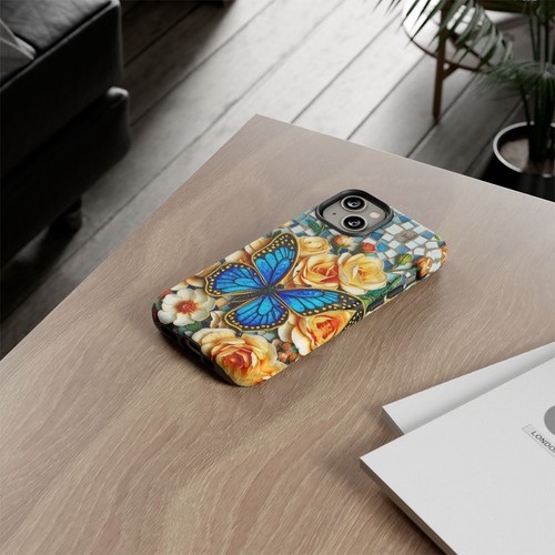 Blue Tough Case Butterfly Stained Glass Style iphone 16 15 14 13 S24 S23 S22 - 第 67/239 張圖片