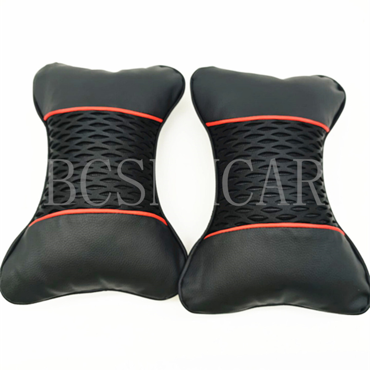 Comfortable PU Leather Car Headrest Neck Pillow for Travel