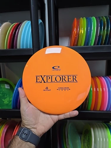 Latitude 64 Recycled Gold Explorer Orange 173g Disc Golf Driver Trilogy Discs 