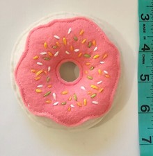 Stuffed Felt Glazed Donut Doughnut Gift Food Sprinkles Chocolate Decor pink