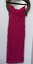 Anthropologie Strapless Hot Pink Dress NWT Size M. See Photos For Tag Info