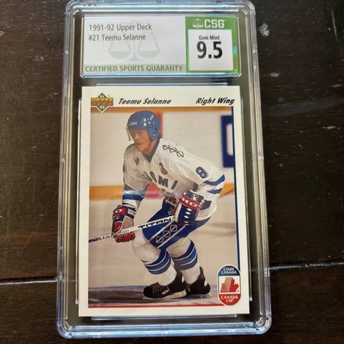 1991-92 Upper Deck Teemu Selanne RC CSG 9.5 Gem Mint 