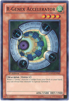 Yu-Gi-Oh Card - HA03-EN045 - R-GENEX ACCELERATOR (super rare holo) - NM