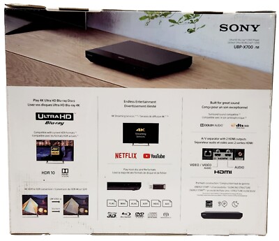 SONY Blu-ray プレイヤー UBP-X700 HDMIケーブル付 Amazon.com: Sony UBPX700 4K Ultra HD Home Theater Streaming