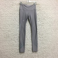Under Armour Pants Small Adult Gray Heatgear Compression Leggings Logo Womens S