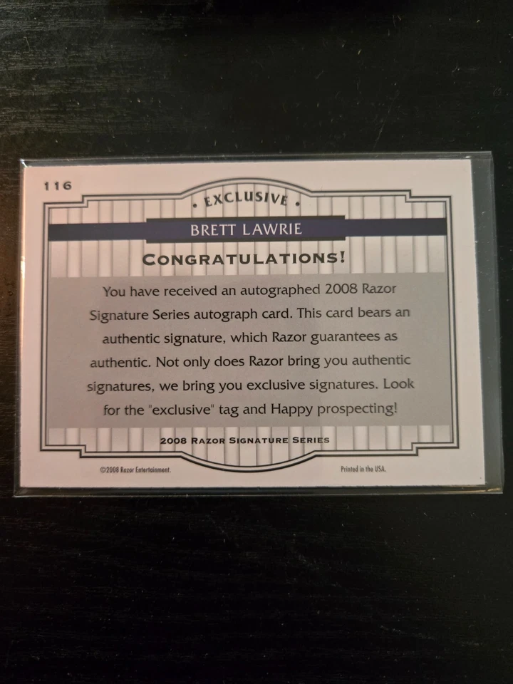 Razor Signature Series 2008/499 Brett Lawrie #116 autógrafo automático radiocontrol Foto 2 de 2