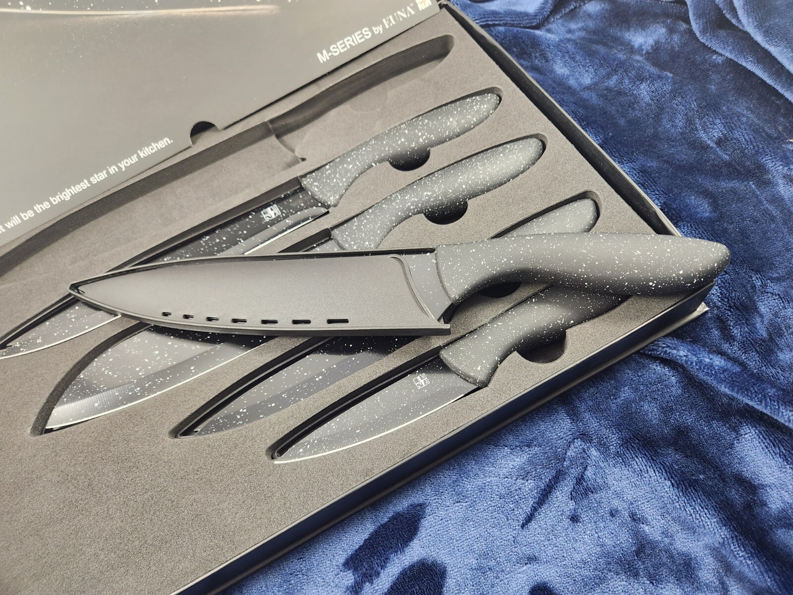 EUNA Knife Set, 5 Pcs Chef Knife Set Sharp Kitchen Knives Premium Stainless...