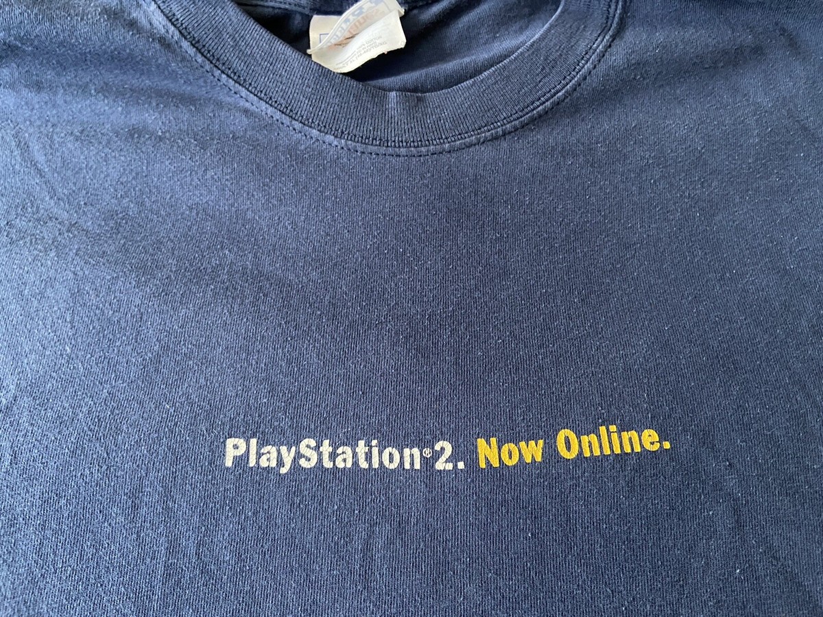 ビンテージ PlayStation Tシャツ 90s 古着　y2k プロモ Vintage Sony Playstation 2 Online Shirt Y2k Promo Tee Shirt