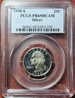 1998 S Washington Quarter Silver Proof 25C Silver Coin PCGS PR69 DCAM 90% Silver