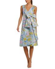 Mac Duggal Floral Brocade Midi Dress Women's