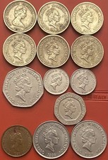 St Helena & Ascension Islands 15x 1984-2006 £1 50 20 10 5 & 1 Pence Coins
