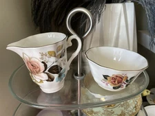 Vintage Royal Grafton Fine Bone China Creamer and Open Sugar Set Small , England