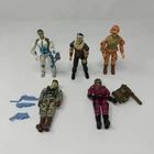 Lot Of 5 Vintage 3.75" GI Joe Action Figures 1980s W/ Accessories Hasbro ARAH