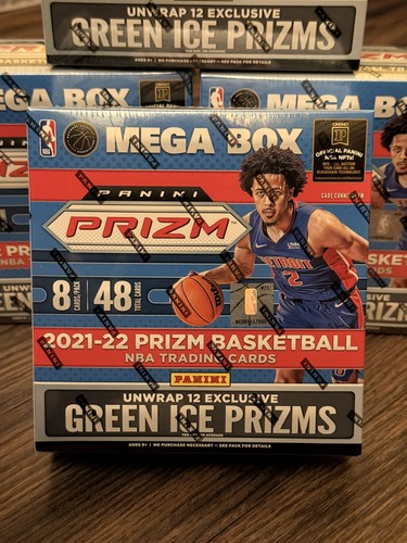 2021-22 Panini Prizm Basketball Mega Box 12 Green Cracked Ice (Fanatics) NBA New