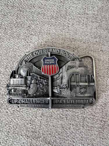 1988 C&J Inc Union Pacific Railroad Belt Buckle Overland Route