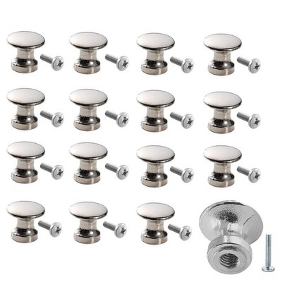 Joyangy 16Pcs Chrome Mini Cabinet Knobs Small Drawer 11.5mm Silver