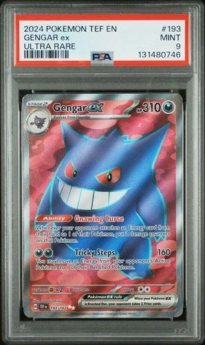 2024 POKEMON TEF EN-TEMPORAL FORCES ULTRA RARE #193 GENGAR EX PSA 9