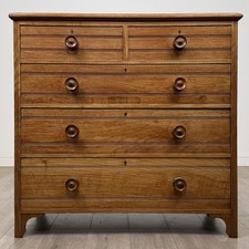 Antique 20th Century Edwardian Chest Of Drawers In Oak ( AF-5807 )