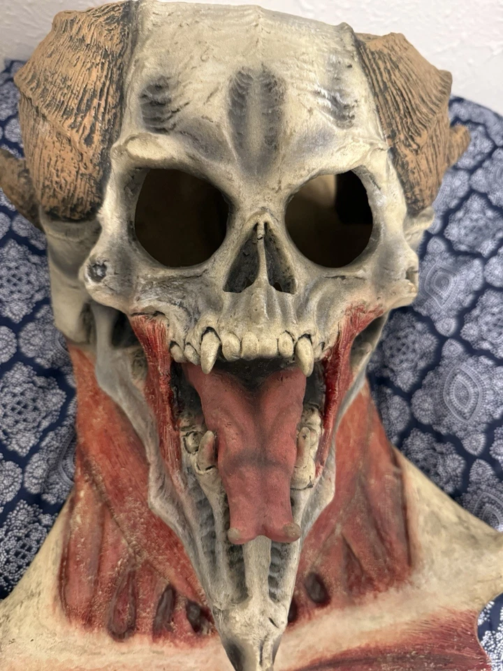 Red Devil Latex Mask Gloves Demon Ghoulish Productions Halloween Made In Mexico - Image 2 of 4