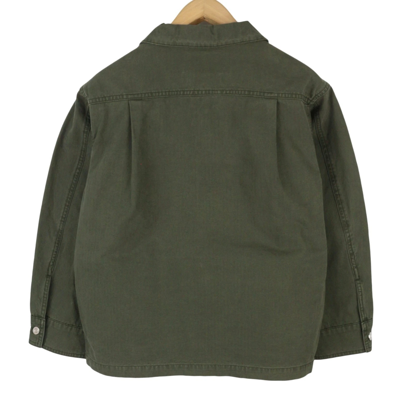 SCOTCH & SODA Men's Jacket M Dark Green Button-Up Oversized Unisex Lightweight - product detail image 4