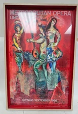 MARC CHAGALL "Carmen" Lithograph Poster Framed Paris 27 x 41  Free Shipping