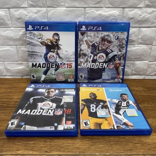 PlayStation 4 Madden NFL 15 17 18 19 Lot of 4 Football Video Games Bundle